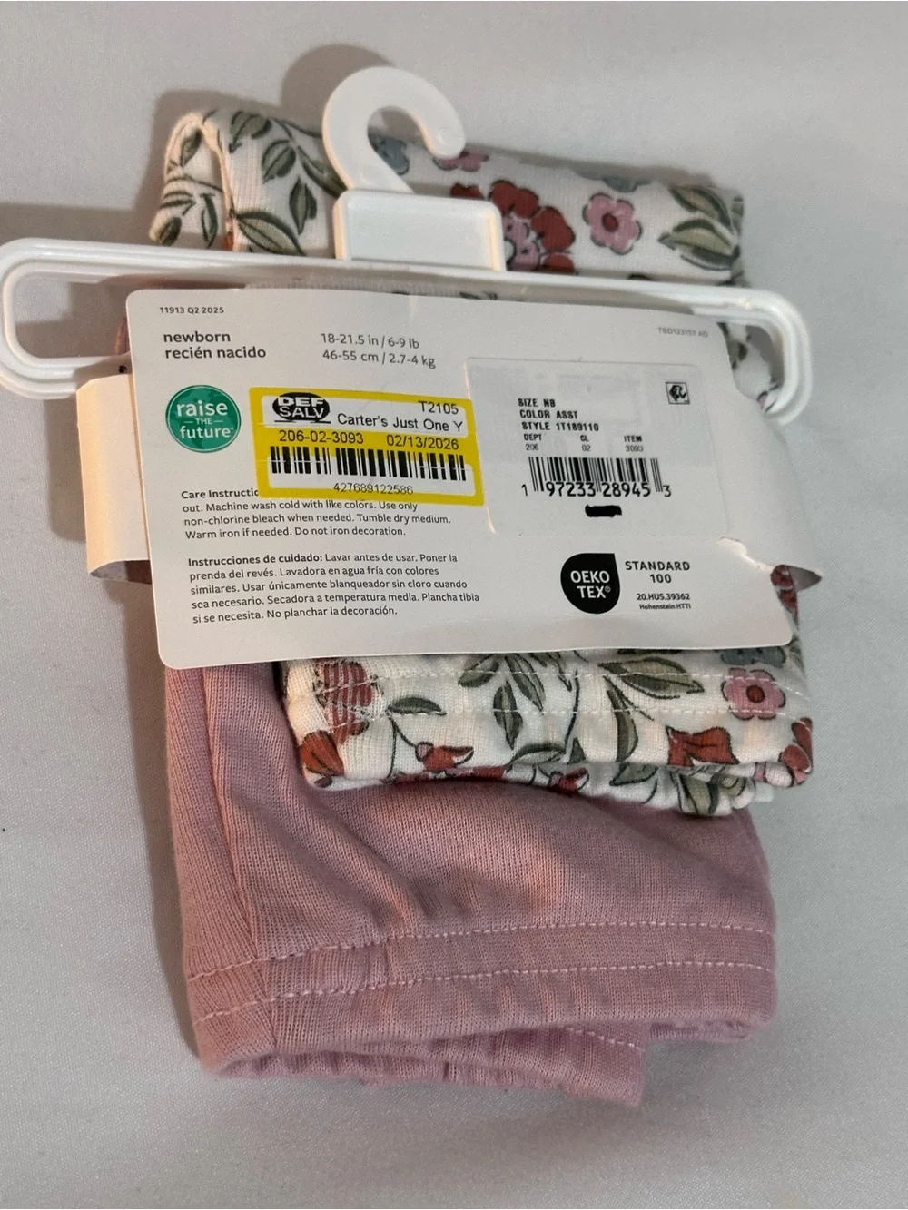Carter's Just One You Baby Girls' 2-Pack Floral Pants Set